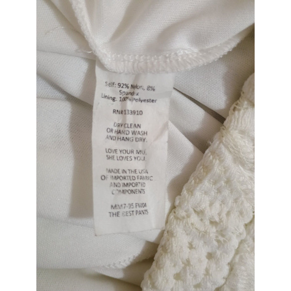 Show Me Your MuMu The Best Pants Women Large White Wide Leg Crochet Boho Pull On - Picture 6 of 7